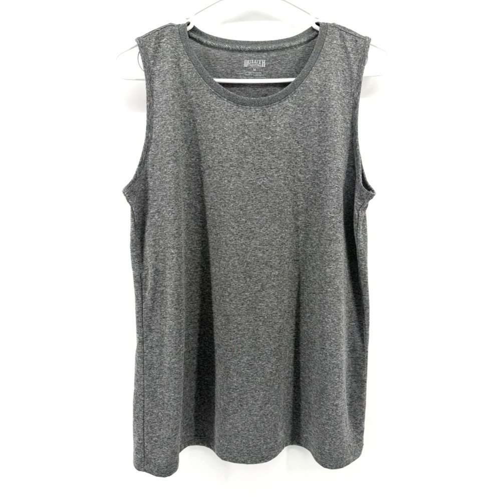 Duluth Trading Co Sleeveless Tank Top Gray Stretch Performance Active Women M